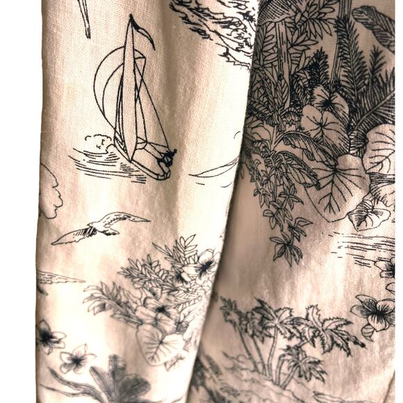 Halston Womens Ivory Blazer Tropical Black Size XL/L Fall NWOT - Picture 8 of 11